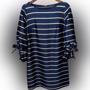 Banana Republic | Navy Blue w/Gold Striped Dress
